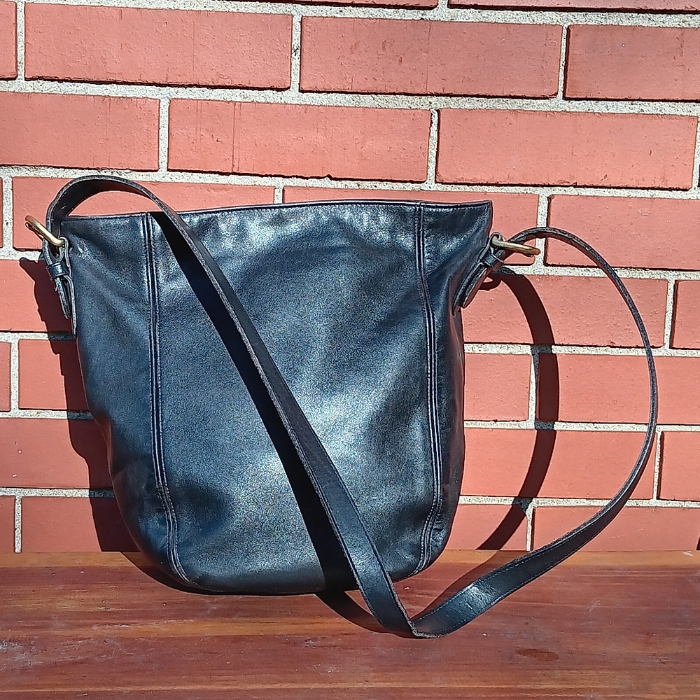 Coach Vintage Boho Bucket Bag Duffle Sac 4027 Black